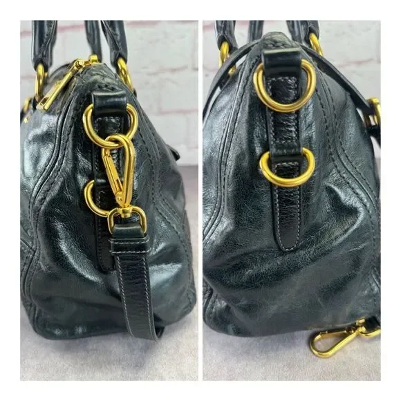 Prada Vitello Shine Leather East West Bauletto Bag - Picture 14 of 16